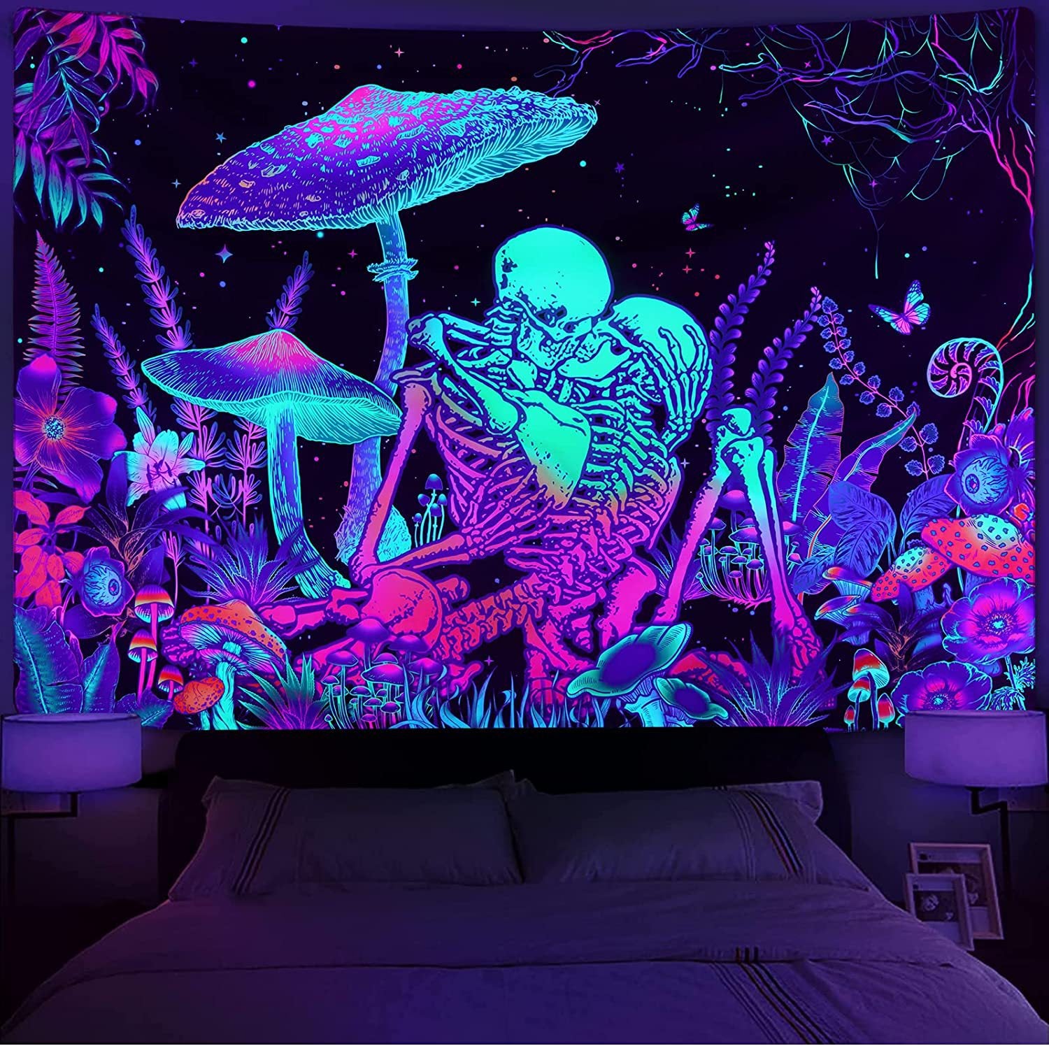 Wholesale Polyester Wall Violet Decoration Fabric Hanging Cloth Tapestry Room Backdrop Fabric